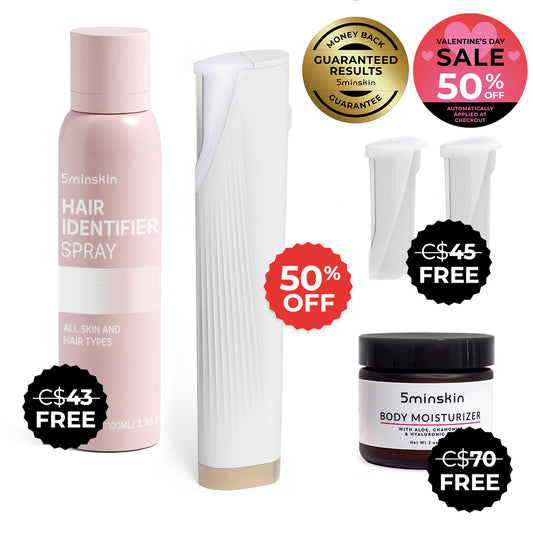 5MINSKIN ELECTRIC DERMAPLANING TOOL - 50% OFF VALENTINE'S DAY SALE + 3 FREE GIFTS (WORTH 158 CAD)